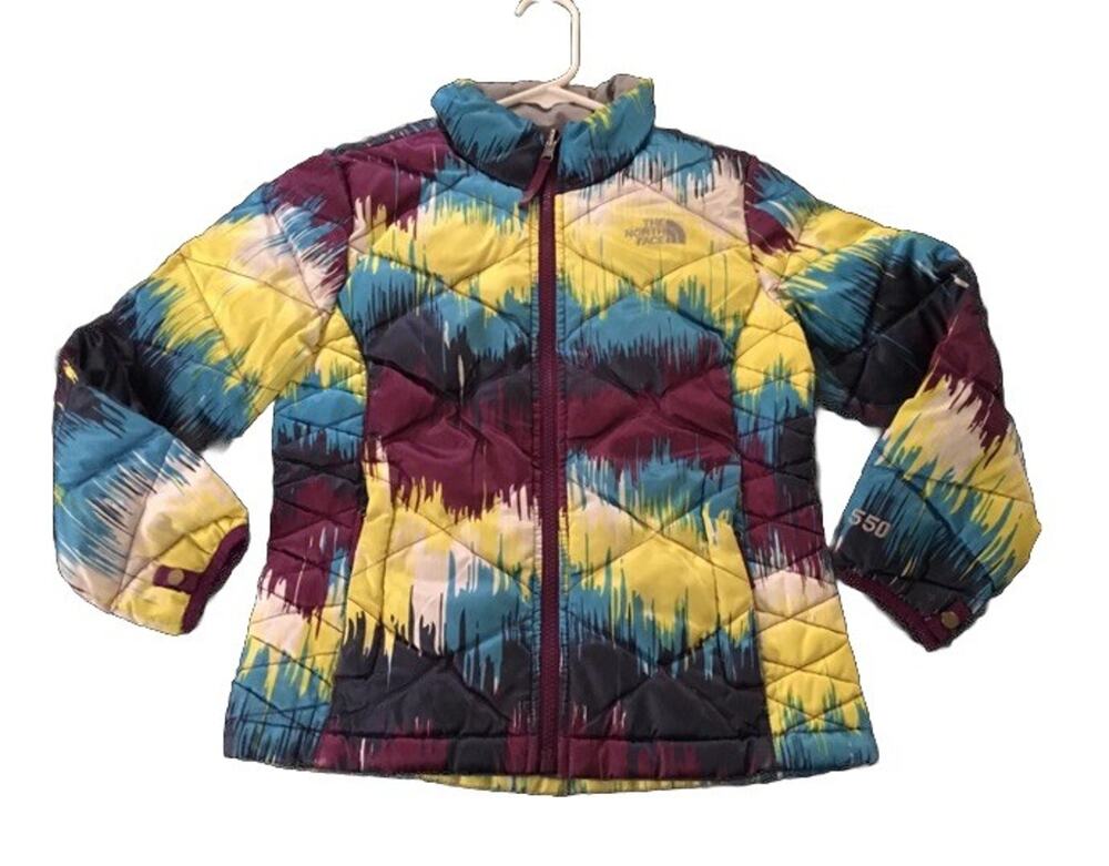 THE NORTH FACE Multi-Colored Girls Puffer Jacket- Snowboard 550 Down Sz 18
